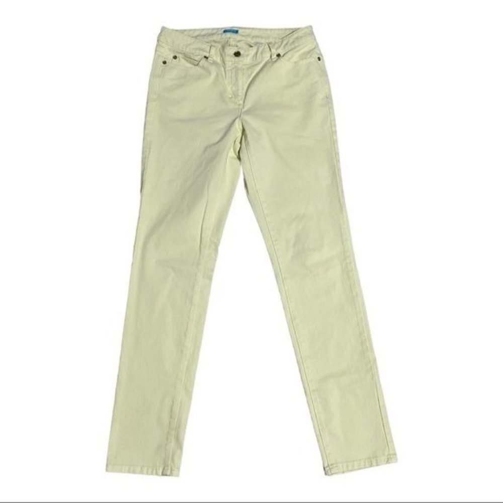 J.McLaughlin Light Yellow Mid Rise Stretch Jeans Size 6